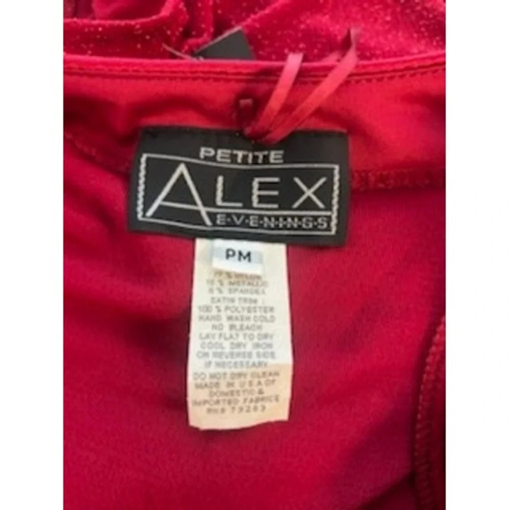 Alex Evenings Red Metallic Camisole & Jacket Set Holiday Size Medium‎ Petite MP